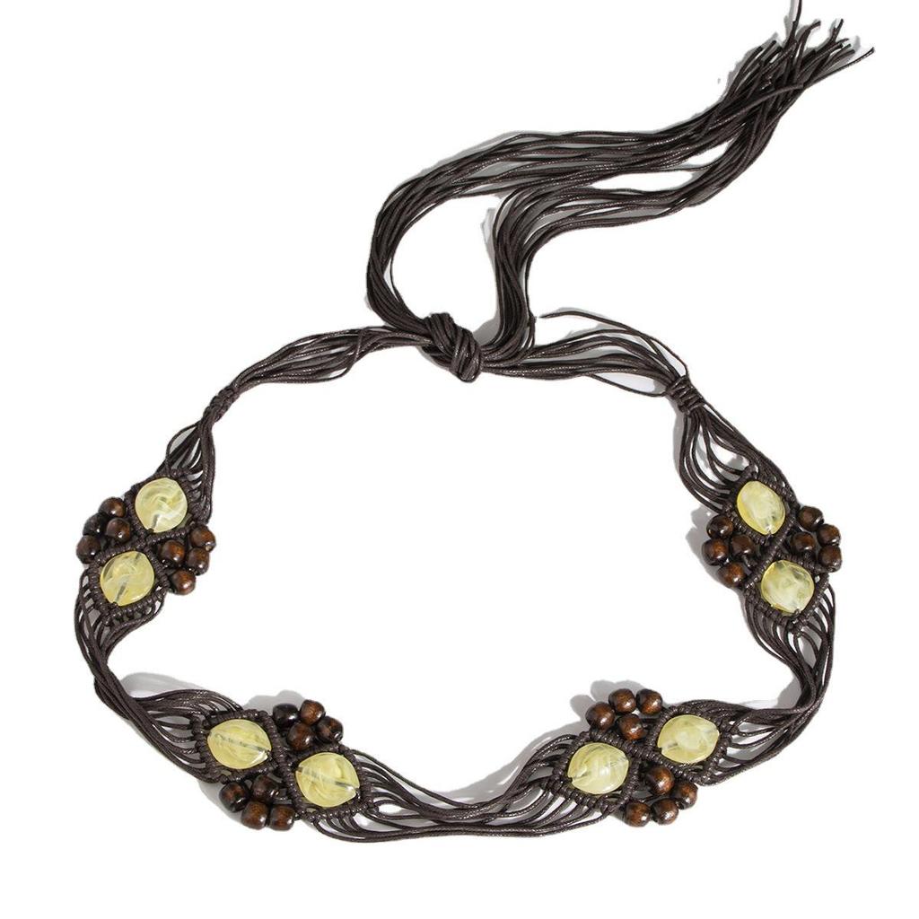 Bohemian Handmade Resin Beaded Knotted Women's Belt