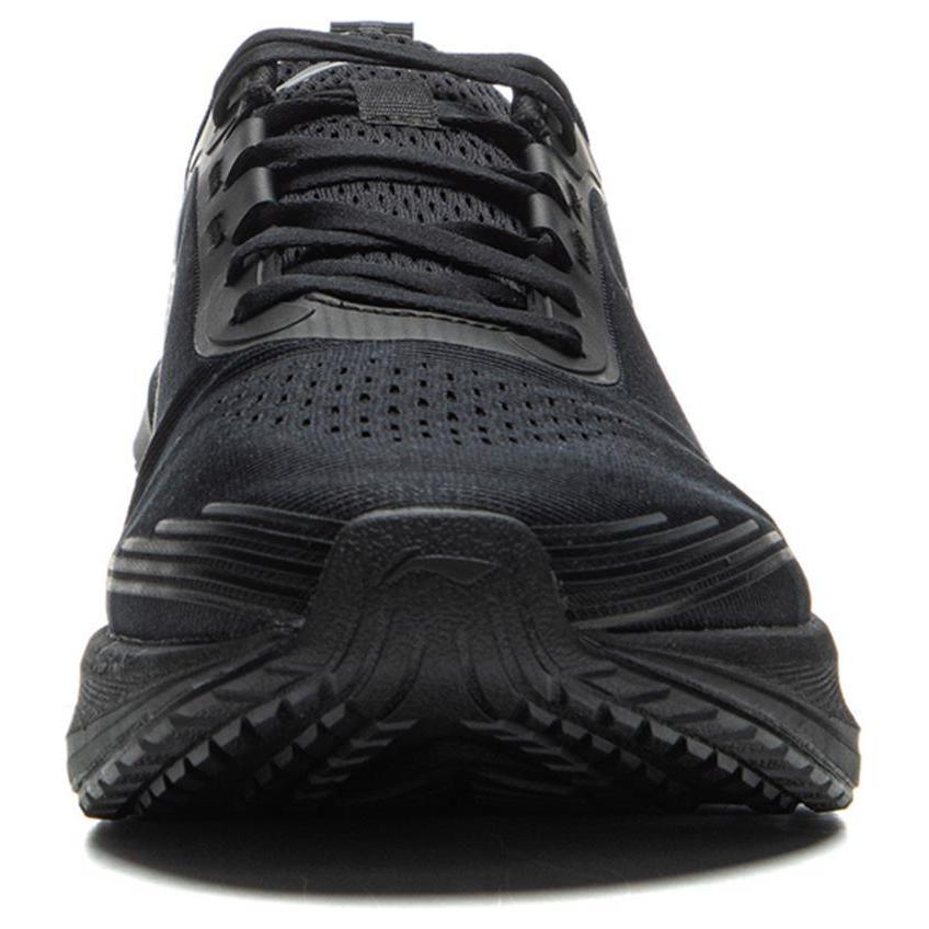 Li Ning Tread Wind Confortável Versátil Amortecedor Resistente ao Desgaste Respirável Tênis de Corrida Cano Baixo Masculino sneaker Preto AGLU321-1