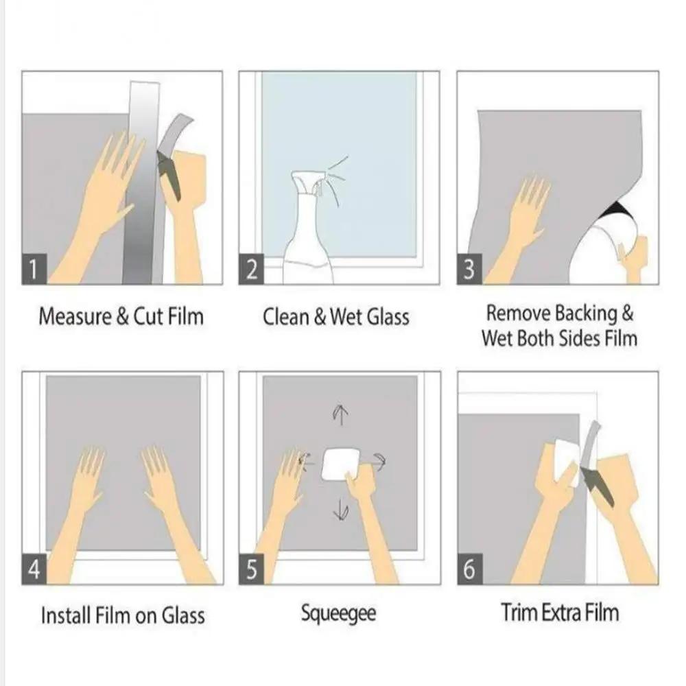 Película para Ventanas Privacidad Mundo Submarino Pegatina de Cristal Bloqueo UV Control de Calor Cubiertas de Ventana Tintado de Ventana para Decoración del Hogar