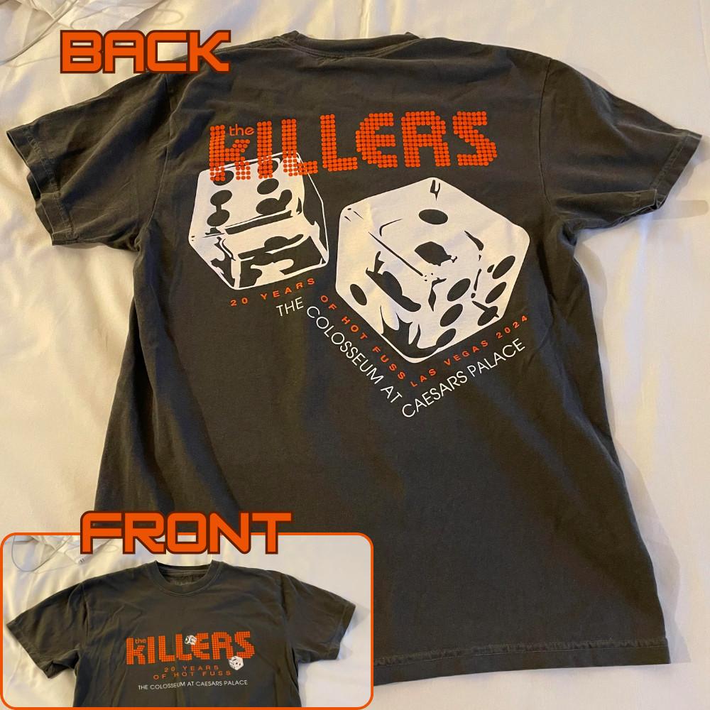 NEW The Killers Race Car Shirt 20 Years of Hot Fuss, Caesar s Palace, Las Vegas Unisex T-Shirt XXXXL