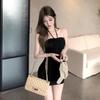 Vestido Mini Bodycon de Hombros Descubiertos de Moda - Estilo Veraniego Ceñido a la Cintura para Mujer