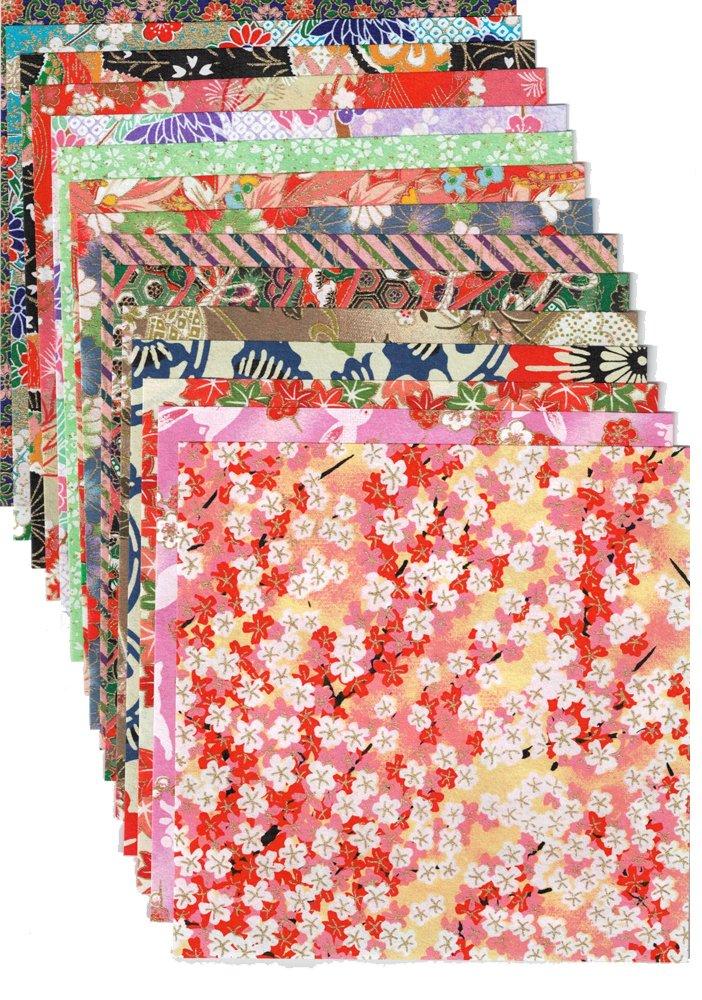Kawasumi Washi Chiyogami Yuzen Washi 100 1 sheet 100 sheets Paper, 15x15cm, patterns, each,