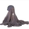1Pc Muslim Shawl Scarf Chiffon Hijab Breathable Turban Head Wrap Women Solid Color Polyester With Inner Cap