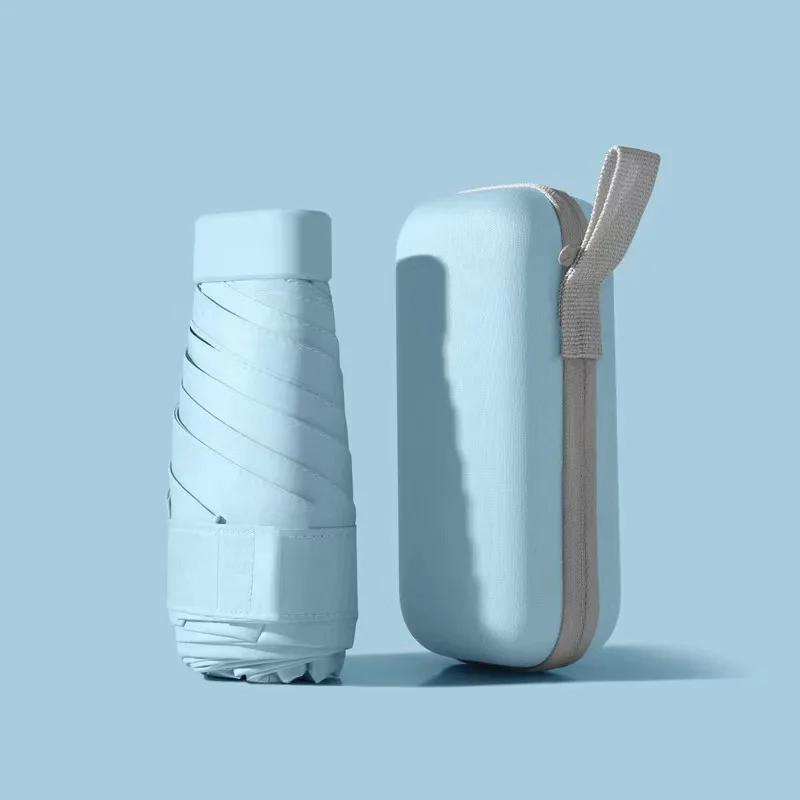 Mini deštník Kapslový deštník Slunečno a deštivo Dualuse Nepromokavá ochrana proti slunci Venkovní cestování Přenosný slunečník deštník