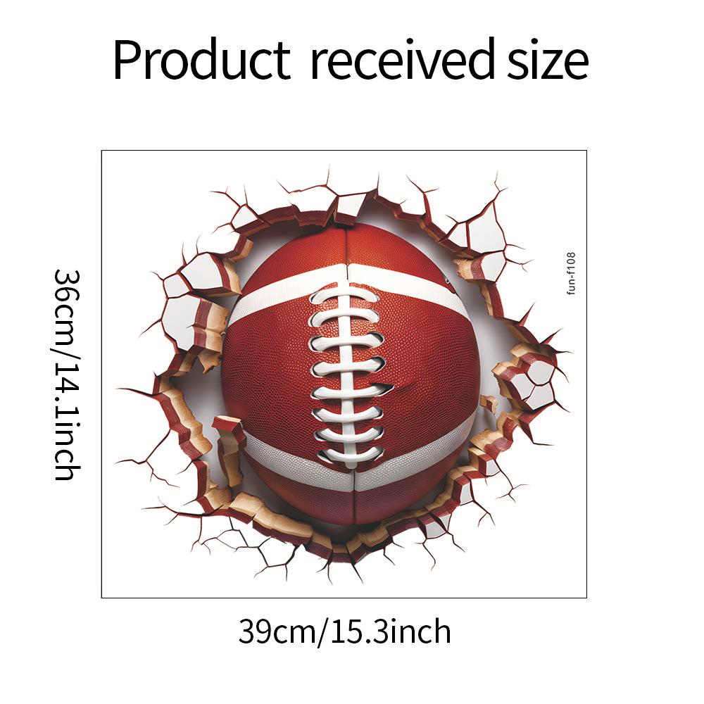 

Fun-f108 Сломанная стена регби детская спальня кабинет украшение дома настенная наклейка 36*39CM/fun-f108