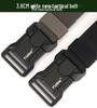Men's Tactical Quick Release Stretch Belt with Aluminum Buckle for Outdoor and Casual Wear