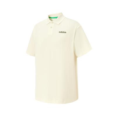 Comfortable Fashionable Versatile Short Sleeve Polo Shirt Unisex Tops Off-White JI6026