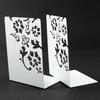 Metal Book End For Shelves 2Pcs Flower Bookends Heavy Duty Book End Book Stopper Slip Resistant Bookends for Desk Shelf