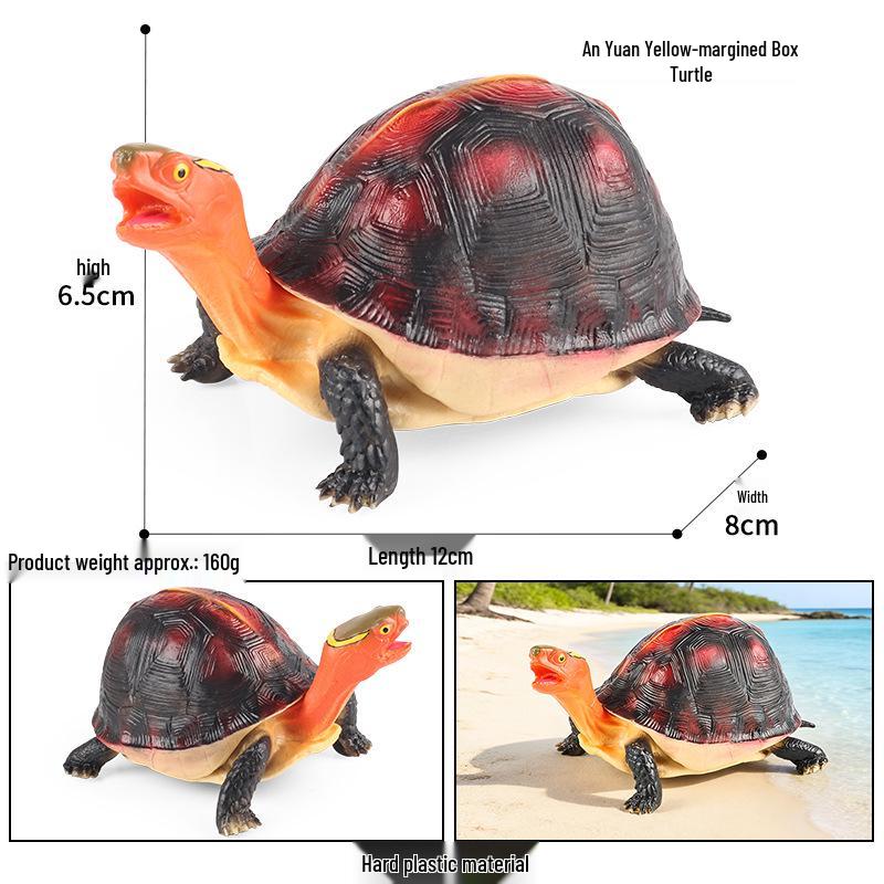 Wild Animal Model: Children's Simulation Turtle Gift Set - Tortoise Variants & Spiderweb Design.