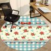1pc Floral Basket Office Round Rug, Non-slip, Soft and Durable Office Rug for Interior Decoration, Perfect for Office, Beautiful Decoration yy26032406