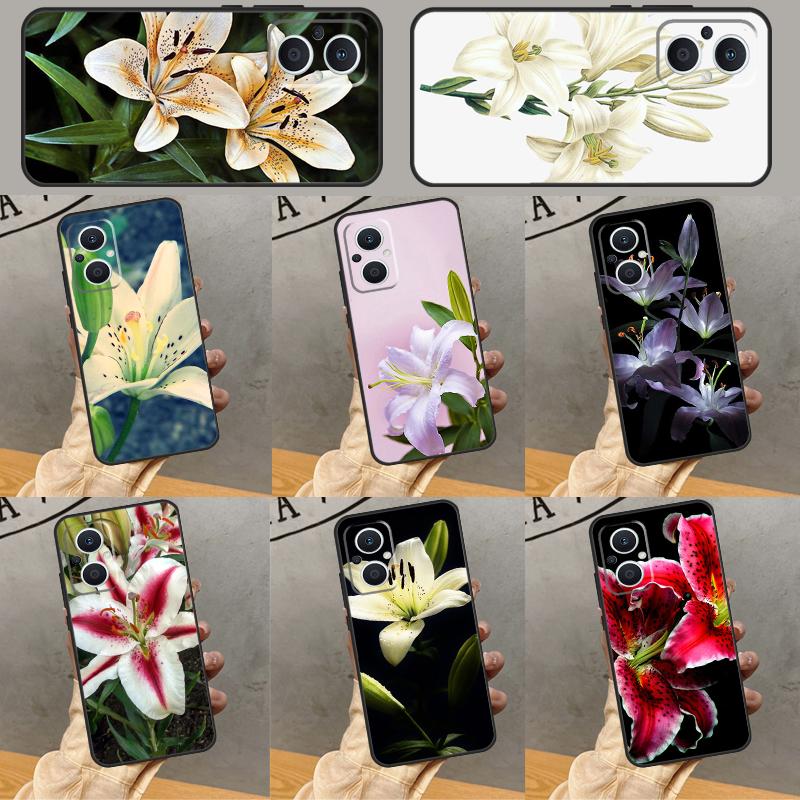 Lily Flowers Case For OPPO Reno 13F 12F 11F 8T 7 8 10 11 12 13 Pro OPPO Find X8 X6 Pro X3 X5 Lite Cover