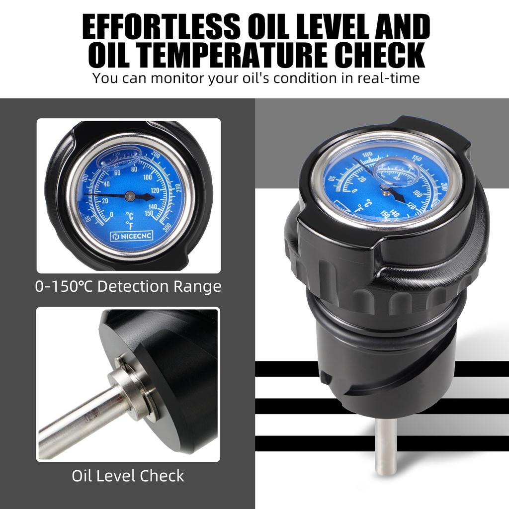 For Harley Forty-Eight XL1200X 2010-2022 Oil Dipstick w/ Thermometer Iron 883 XL883N Iron 1200 XL1200NS Sportster 883 1200