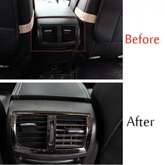 For Buick Regal 2009-2017 Black Steel Rear AC Air Outlet Vent Cover Trim 1PCS