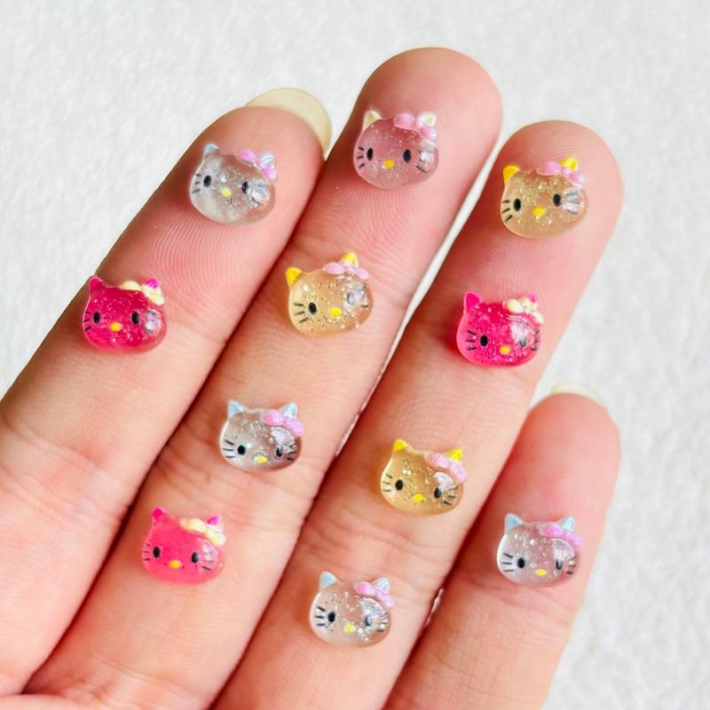 60Pcs New Mini Cartoon Cute Multicolored Owl Series Resin Flat Back Scrapbook Diy Nail Decoration Component Holiday Gifts A139