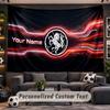 Wall Hanging Tapestry Custom NameFC Twente Pattern Personalized Printed Fabric Wall Decor