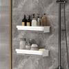 Plastic Sink Shelf White Wall Mounted Shower Storage Rack Self-draining Retractable Shampoo Storage Rack Bathroom