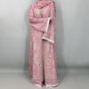 New Fashion Stretch Printed Cardigan Robe with Headscarf