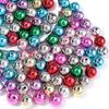 20pcs/lot UV Acrylic Beads Christmas Acrylic Beads Round Loose Spacer Beads For Jewelry Making DIY Bracelet Necklace Accessories