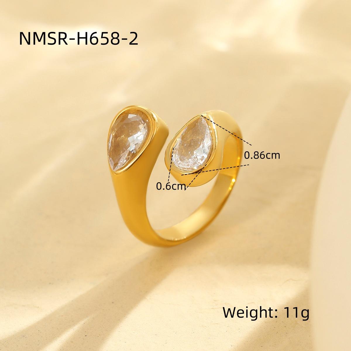 GEMCHIC Women s Stainless Steel Open Ring Set Stacking Ring Adjustable Fashion Jewelry
