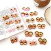 10Pcs Mixed Colors Cartoon Capybara Hair Ties High Elasticity Twist Leather Band Capybara Hair Rope Playful Animal Design