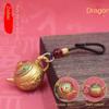 Loong 12 Zodiac Keychain Chinese Style 12 Zodiac Keyring Rotate Teapot Pendant  Hanging Accessory