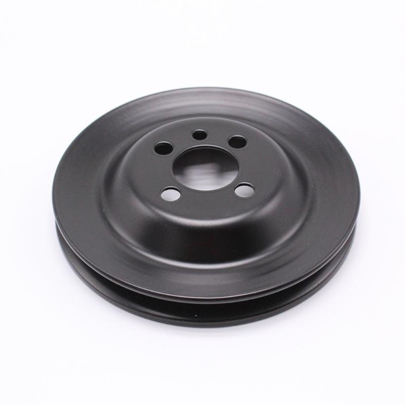 Vehicle Engine Repair Pulley, Steel Crankshaft Belt Service Part with Center Opening, Mounting Holes, and Ref 111143755 for Workshop Maintenance