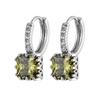 Stylish Zircon Square Alloy Earrings For Women Geometric Summer 2022 Jewelry Unique