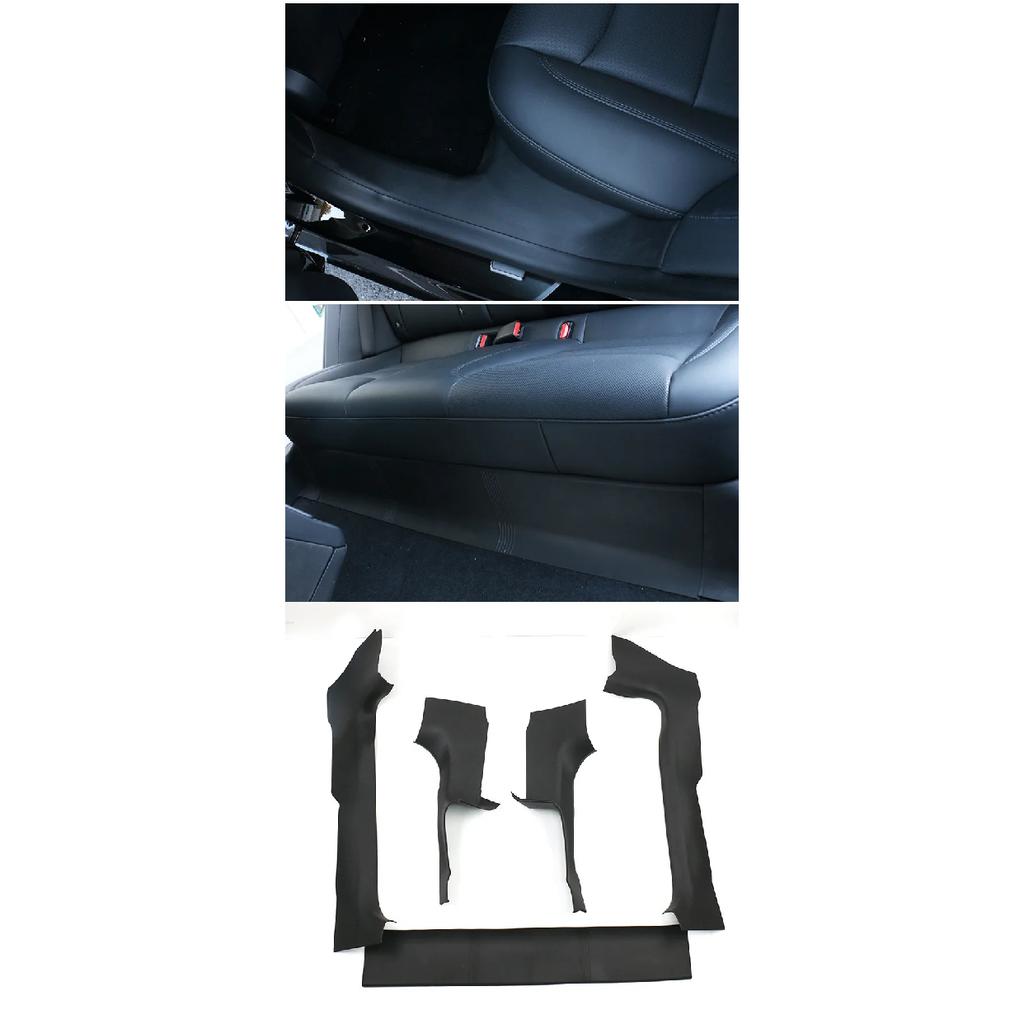 For Tesla Model 3 Highland Front Rear Door Sill Strip Guards Protective Mats Rear Underseat Cushion TPE Anti-dirty Pads