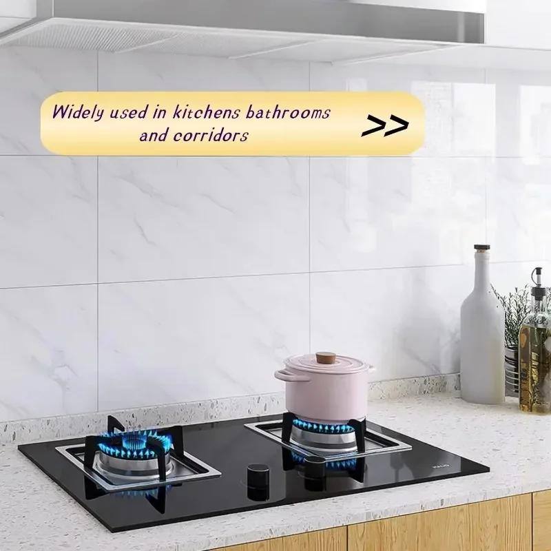 10/20/40PCS Simulated Thick Marble Tile Wall Sticker PVC Waterproof Self-adhesive Living Room Toilet Kitchen Home Floor Sticker