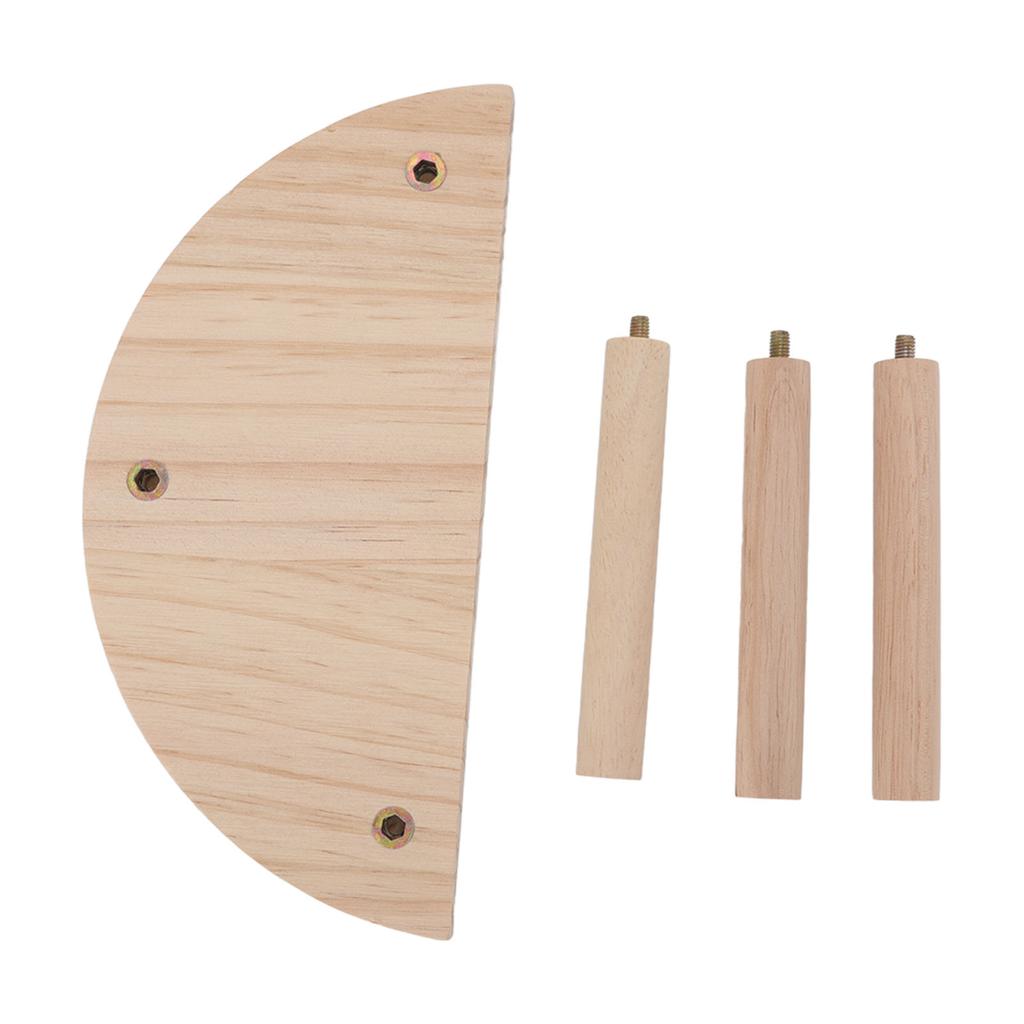 Hamster Play Wooden Platform Half Round Safe Pine Hamster Stand Platform for Small Animal