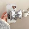 Y2K Silver Color Bowknot Keychain  Sweet Bow Keyring For Girls Backpack Pendant Bag Hanging Decoration Gifts