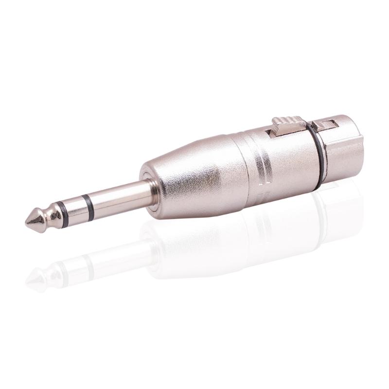 XLR 3 Pin Male to 6.35mm 1/4" TS Male Audio Adapter, Stereo 6.35mm to XLR Plug Stereo Mic Audio Connector for Microphone