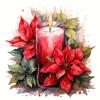 Custom 5D DIY Christmas Decor Diamond Painting Round Drill Candle Flower  Full Acrylic Home Decor Diamond Painting Kit