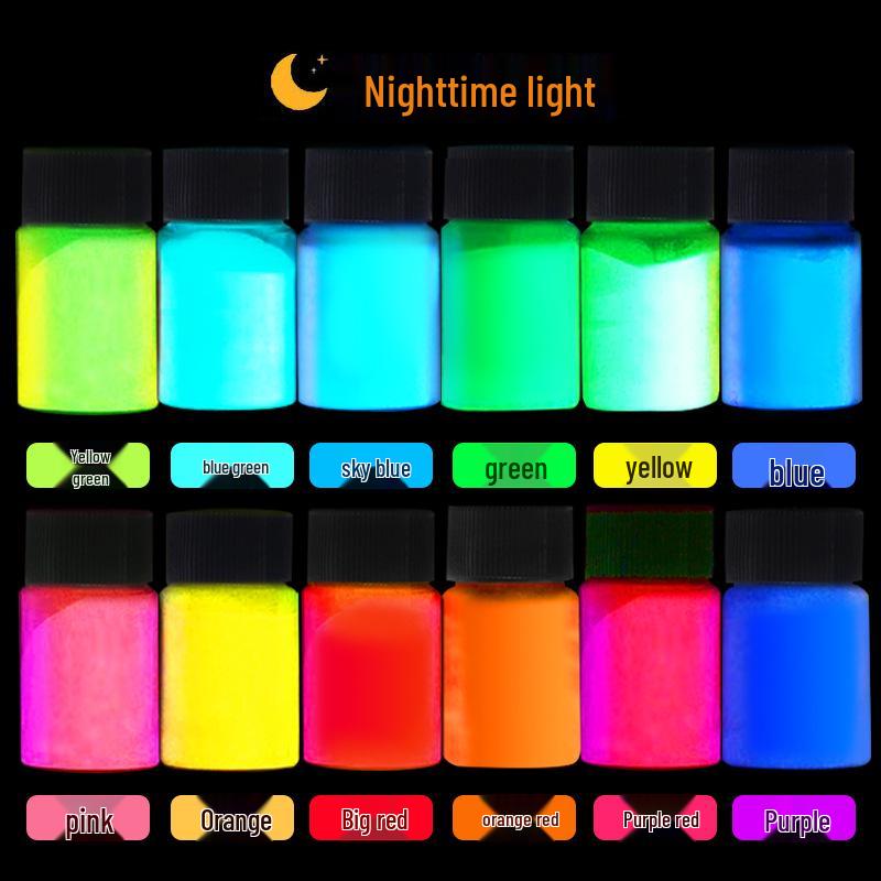 20g/30g Bottle of High-Luminosity Oil-Based Fluorescent Powder for DIY Crystal Resin, Available in 13 Colors