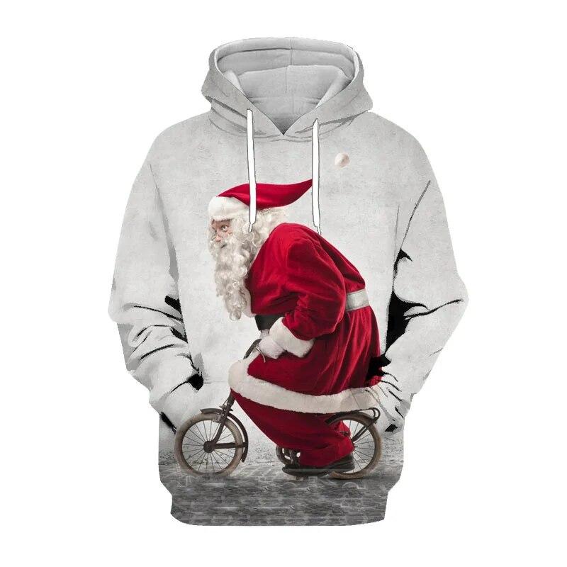 Pop 3D Christmas Tree Snowman Xmas Printing Hoodies For Men Children Fashion Funny Hooded Hoody Women Cute Harajuku Hoodie Tops