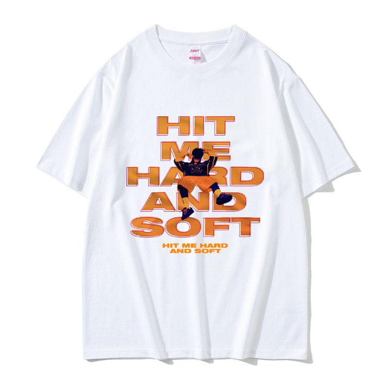 Hit Me Hard and Soft Tour Graphic T Shirt Men Hip Hop Fashion Tshirts Male Cozy Casual Oversized Tshirt Streetwear