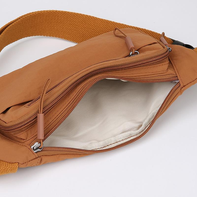 Multifunctional Mobile Phone Waist Bag Lightweight Chest Bag Solid Color Outdoor Commuter Crossbody Shoulder Bag