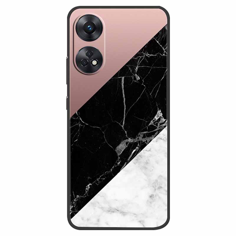 Case For Oppo Reno 8T Cover Black Silicone Soft Phone Back Cases for Oppo Reno8 T 4G Fundas Reno8T CPH2481 6.43" Lovely Fundas