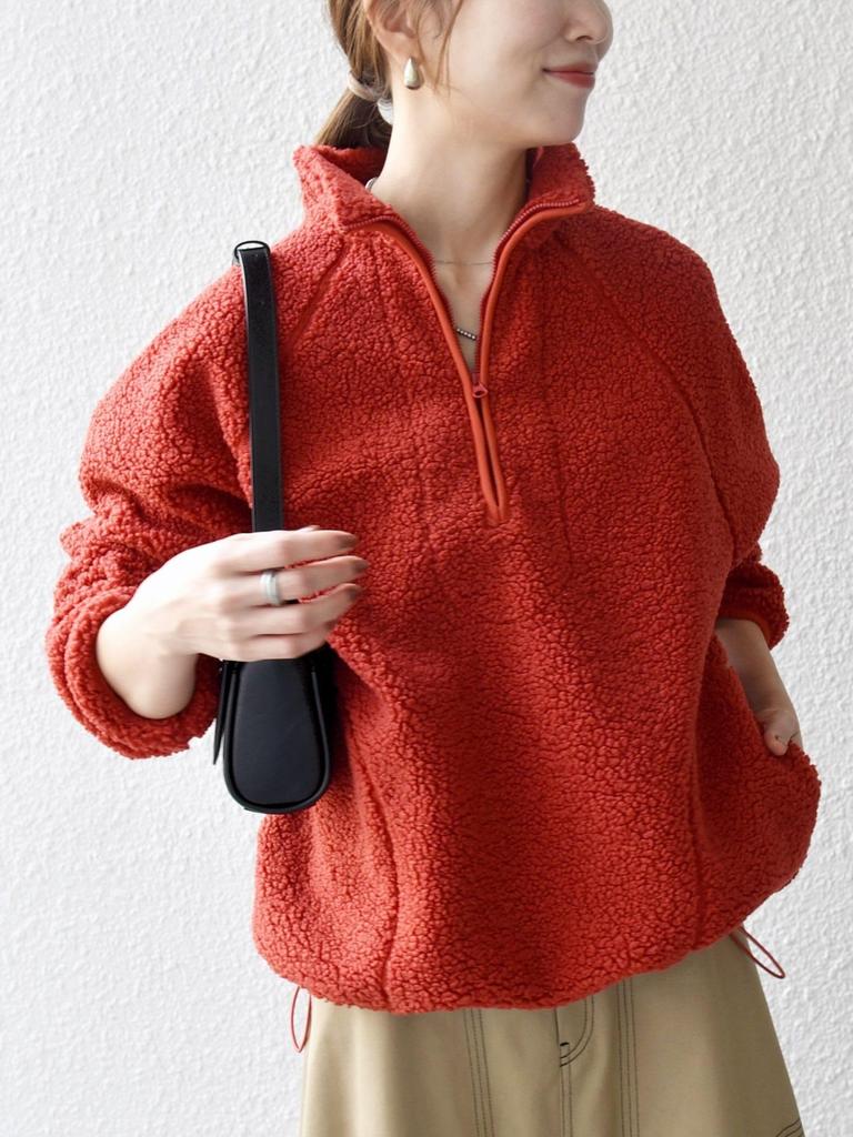 Ships Any Machine Washable Boa Fleece Half-Zip Pullover 724060021 Red One Size