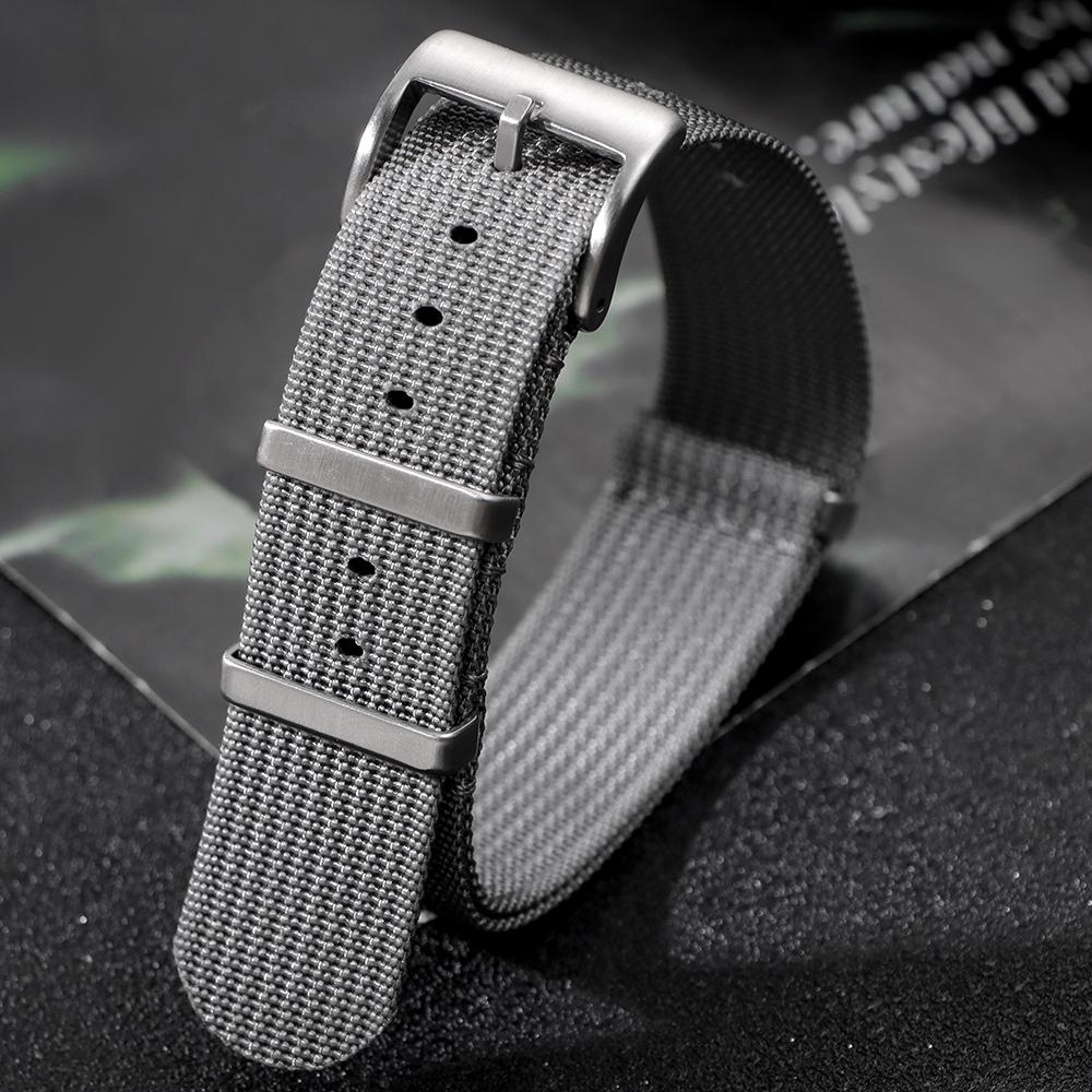 Ribbed Nylon Watch Band 18mm 20mm 22mm Comfortable Watch Straps Military Watch Strap for Omega Bund Bands Men Women Watchbands