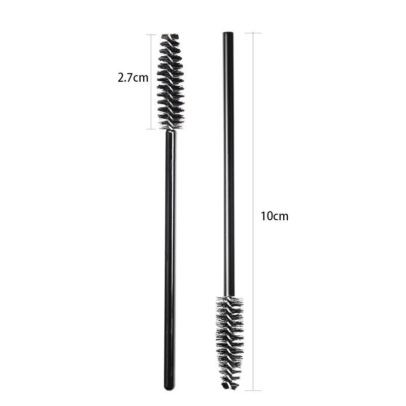 50-Pack Disposable Mascara Brushes with Nylon Bristles and Hollow Rod for Eyelash Makeup