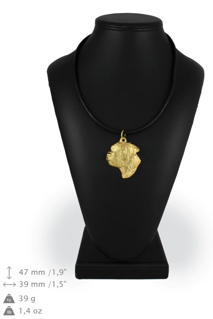 Border Terrier - necklace with a dog in a gift box, gold-plated pendant for a dog lover, striking jewelry by Art-Dog