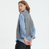 DIMANAF 2025 Winter Plus Size Autumn Women Sleeveless Vest Sweaters Knitting Buttons Oversize Casual Style Loose Sweater