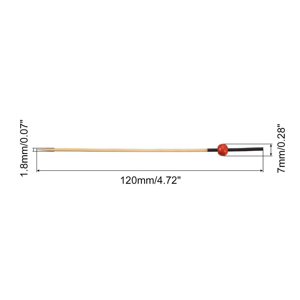 Cocktail-Zahnstocher, 100 Stück 12 cm Bambus Rote Perlenkugel Langer Obstspieß Dekorative Cocktail-Spieße für Getränke Vorspeisen
