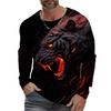 Fashion Halloween  Skull 3D print Pattern Men's Long Sleeve T-shirt Casual Loose Tops 3D Skull Print Tees  Funny Autumn Clothing