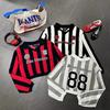 2025 Spring/Autumn Retro Jersey Vertical Stripe Letter Print Polo Collar Sweatshirt for Women