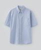 Pabeulega Raffia Striped Half Shirt (Sky Blue)