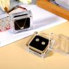 4pcs Small Acrylic Jewelry Boxes with Lids Mini Square Stone Box for Displaying Loose Diamonds Gemstones Transparent Display Box