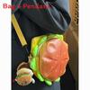 Burger Shape Pu Mini Crossbody Bag With Zipper For Casual Daily Use