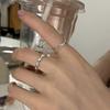Trendy Geometric Heart Ring: Women's Fashionable Korean-Style Stacking Ring